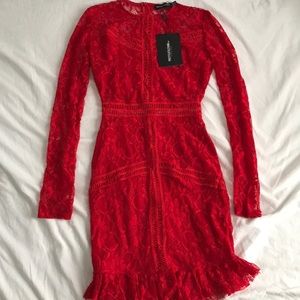 Pretty Little thing red lace dress